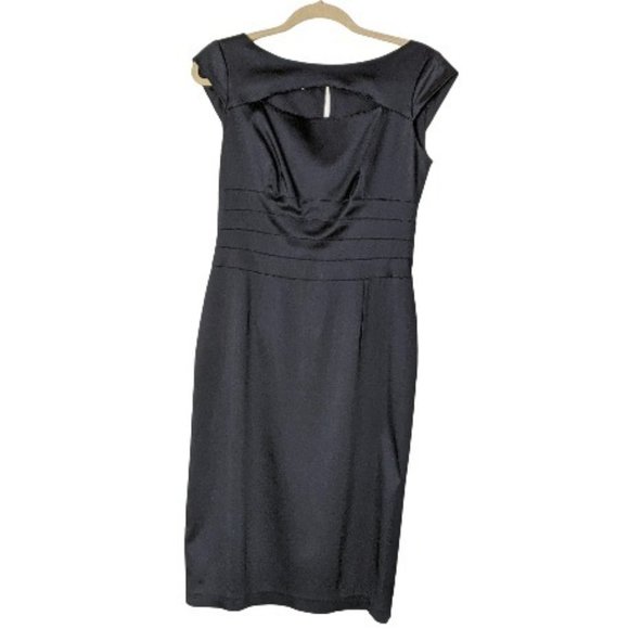 Kay Unger New York Bodycon Formal Dress Navy SZ 6 Knee Length - Picture 1 of 6